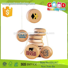 2015 Hotsale en bois naturel Happy Kids Toys, New Design Wooden Yo-Yo, populaires jouets en bois promotionnels